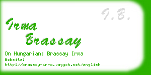 irma brassay business card